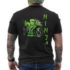 Ninja Motorradportbike T-Shirt mit Rückendruck