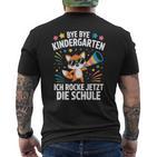 Schulanfangpruch Fuchs Einschulungchulkind 2026 Kinder T-Shirt mit Rückendruck