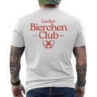 Lecker Bierchen Club Retro Team Malle Daydrinking Backprint T-Shirt mit Rückendruck
