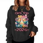 Girls Trip 2026 Urlaubonnenbrilleommer Palmentrand Sweatshirt Frauen