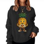 Süßes Ananasmotiv Mit Herzsymbol Sweatshirt Frauen