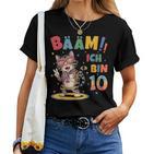 10 Geburtstag Junge Mädchen Geburtstags Katze Katzen T-shirt Frauen