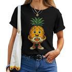 Süßes Ananasmotiv Mit Herzsymbol T-shirt Frauen