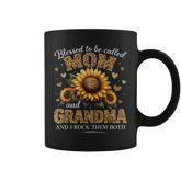 Floral Blessed To Be Called Mom And Grandma I Rock Them Both Coffee Mug