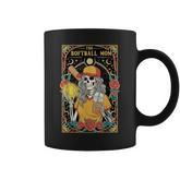Softball Mom Tarot Card Skeleton Sports Mom Game Day Coffee Mug