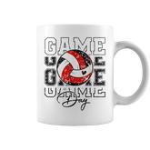 Volleyball Game Day Girls Volleyball Mom Red & Black Coffee Mug