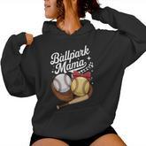 Ballpark Mama Baseball Softball Mom Sports Mother's Day Mom Women Hoodie