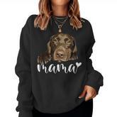 Chocolate Lab Mama Brown Labrador Mom The Dog Mother Women Sweatshirt