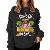 Dad And Mom Of The Birthday Boy Farm Family Matching Party Women Sweatshirt