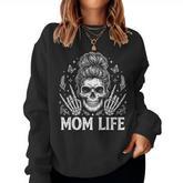 Feral And Unhinged Moms Club Skeleton Coffee Mom Humor Women Sweatshirt