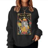 Softball Mom Tarot Card Skeleton Sports Mom Game Day Women Sweatshirt