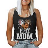 Ball Mom Baseball Football Basketball Heart Women Tank Top