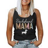 Dachshund Mama Leopard Dog Lover Dachshund Owner Mom Women Tank Top