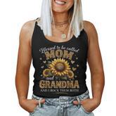 Floral Blessed To Be Called Mom And Grandma I Rock Them Both Women Tank Top
