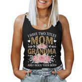 I Have Two Titles Mom And Grandma Leopard Floral Women Women Tank Top