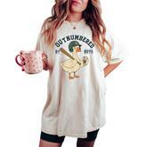Outnumbered By Boys Goose Boy Mom Life Meme Women's Oversized Comfort T-shirt