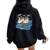 Mom Seagull Family Mother Lover Women Women Oversized Hoodie Back Print