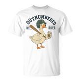 Outnumbered By Boys Goose Boy Mom Life Meme T-Shirt
