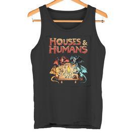Häuser Und Menschenintage Retro 90Er Jahre Witz Gaming D20 Tank Top - Seseable