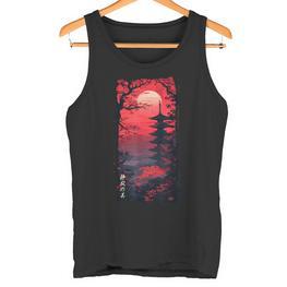 Japan Retro 80Er 90Er In Grunge Cherry Blossomaporwave Tank Top - Seseable