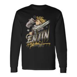 Gachiakuta Enjin Portrait Outline Withtars Anime Langarmshirts - Seseable