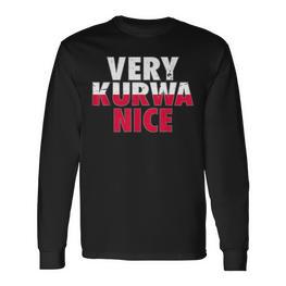 Very Kurwa Nice Polen Polska Polskie Eagle Langarmshirts - Seseable