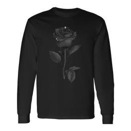 Schönechwarze Rose Goth Gothic Dark Arts Magic Langarmshirts - Seseable