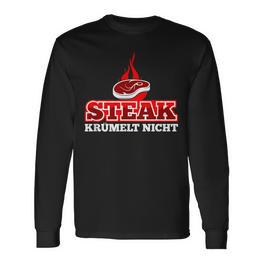 Steak Krümelt Nicht Lustiger Grillpruch Beim Bbq & Grillen Langarmshirts - Seseable