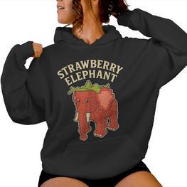 Erdbeer-Elefant – Lustiges Italienisches Gehirnrot Gaming Meme Kapuzenpullover für Damen - Seseable
