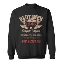 Geschenk Zum 80 Geburtstag Jahrgang 1946 Oldtimer Lustiges Sweatshirt - Seseable