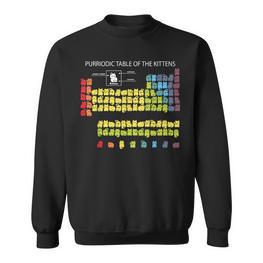 Periodensystem Der Kätzchen Lustige Katze Chemie Lustige Katze Sweatshirt - Seseable