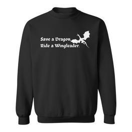 Xaddy Rette Einen Drachenritt Ein Wingleader Fantasy Bookish Nerds Sweatshirt - Seseable