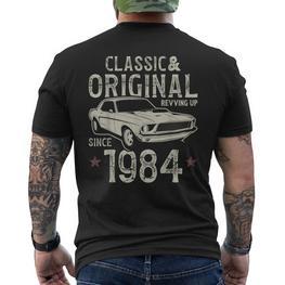42 Geburtstag 1984 Oldtimer T-Shirt mit Rückendruck - Seseable