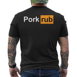 Pork Rub Bbq Grillen Männer T-Shirt mit Rückendruck - Seseable
