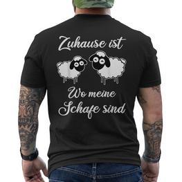 Zuhause Ist Wo Meinechafeind Landwirtinchaf Geschenk T-Shirt mit Rückendruck - Seseable