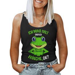 Frosch Ich Mag Halt Frösche Mädchen Kinder Tank Top Frauen - Seseable