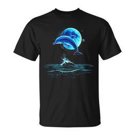 Delfin Ozean Meer Delfin Meer Ozean Tierliebhaber Kunstwerk T-Shirt - Seseable