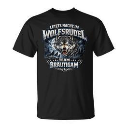 Jga Männer Team Bräutigam Kostüm Wolfsrudel Polterabend T-Shirt - Seseable