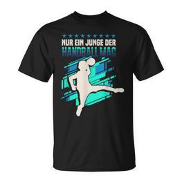 Nur Ein Junge Der Handball Mag Handball Kinder T-Shirt - Seseable