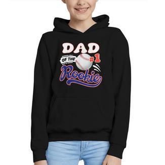 Dad Rookie Of Year 1st Birthday Baseball Theme Matching Graphic Youth Hoodie - Sportilla
