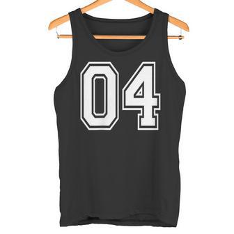 04番のスポーツチームスタイル。ホワイト。 タンクトップ - Kawaiitshirt