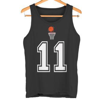 11 番 バスケットボールスタイル ヴィンテージホワイト タンクトップ - Kawaiitshirt