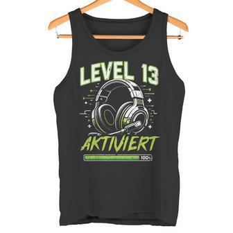 13 Geburtstag Jungenideo Gamer Level 13 Aktiviert Junge Tank Top - Seseable