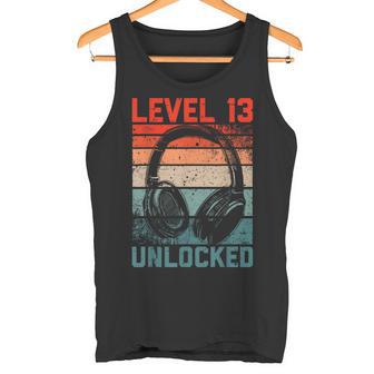 13 Geburtstag Jungenideo Gamer Level 13 Unlocked Jungs Tank Top - Seseable