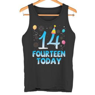 14歳今日私にお誕生日おめでとう彼彼女の息子娘 タンクトップ - Kawaiitshirt