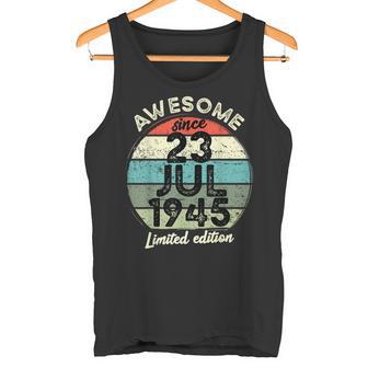 1945年7月23日 80歳の誕生日 80歳 2025年 誕生日 タンクトップ - Kawaiitshirt