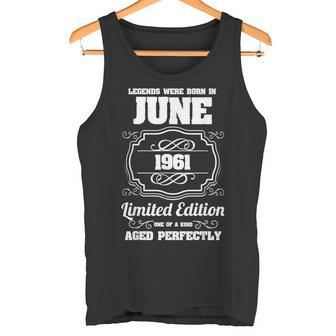 1961年6月生まれのレジェンドたち 60歳の誕生日 タンクトップ - Kawaiitshirt