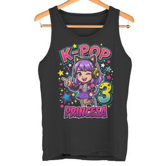 3 Años Cumpleaños Princesa Kpop Niña Anime K-Pop Camiseta sin mangas - Regaloses