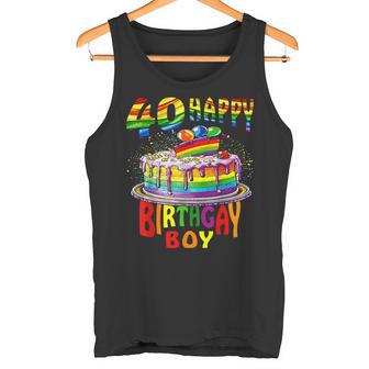 40 Happy Birthgay Boy Gay Feliz Diseño Cumpleaños Camiseta sin mangas - Regaloses