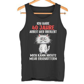 40 Jähriges Dienstjubiläum Firmenjubiläum 40 Jubiläum Arbeit Tank Top - Geschenkecke